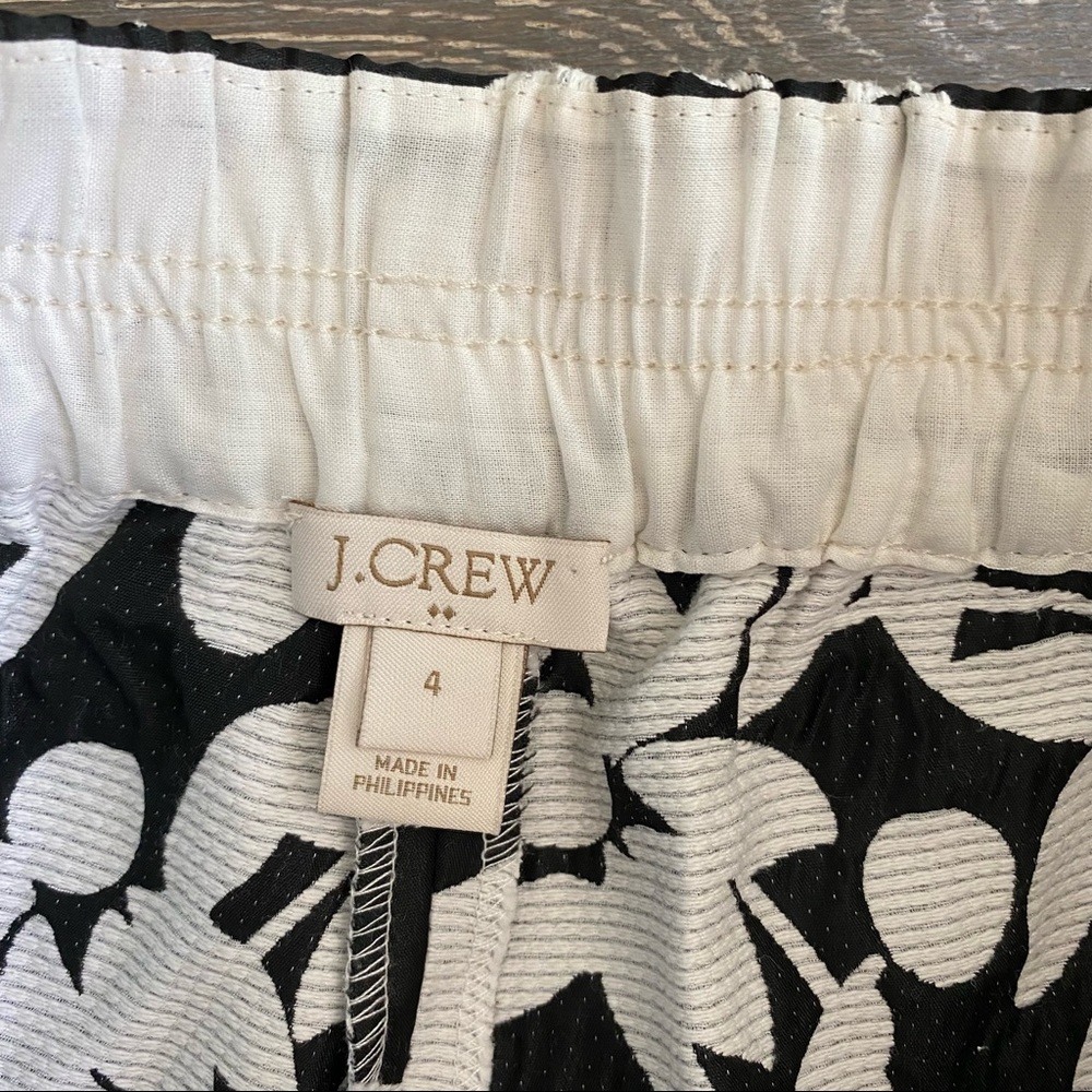 J Crew elastic waist shorts, black and white - Picture 3 of 4